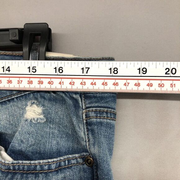 NY&C SOHO Distressed Curvy Boyfriend Stretch Denim Jeans Size 12 Women New Stain - Picture 11 of 15